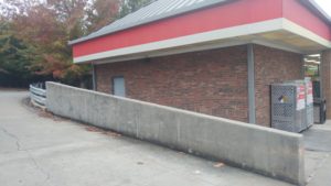 RaceTracConcrete Retaining Wall Commercial Construction